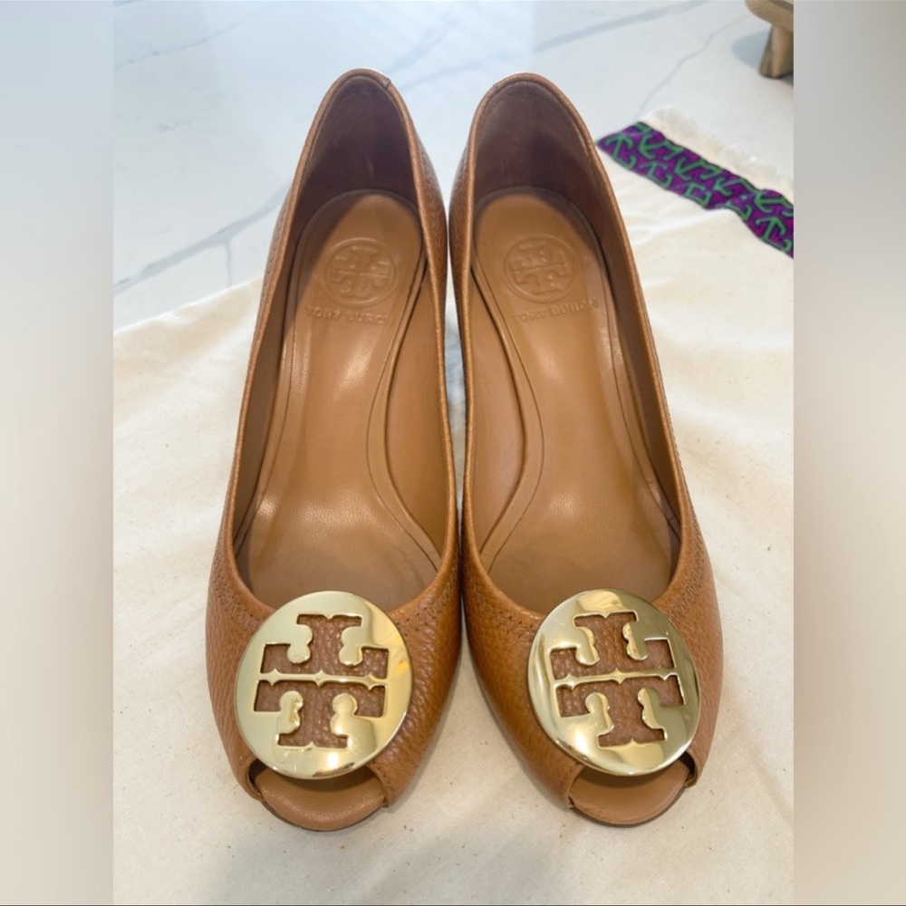 Tory Burch Peep toe Wedge Size 6